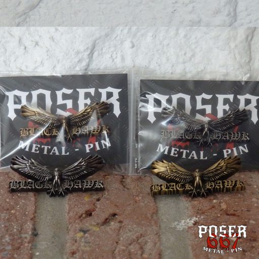3D Metal Pin Poser667 Productions Black Hawk