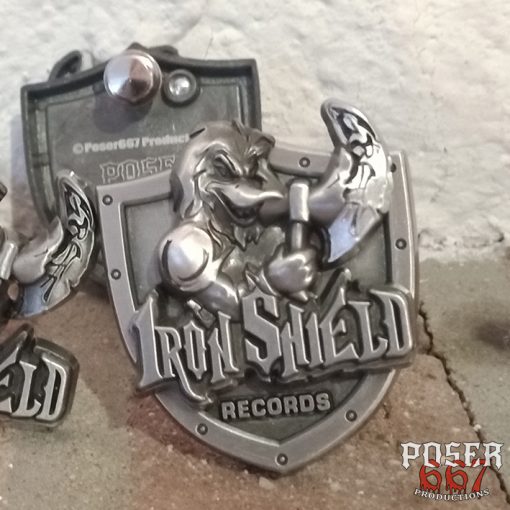 Iron Shield 3D Metal Pin Poser667 Productions