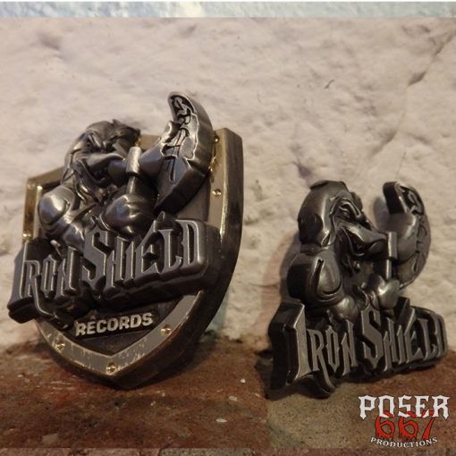 Iron Shield 3D Metal Pin Poser667 Productions