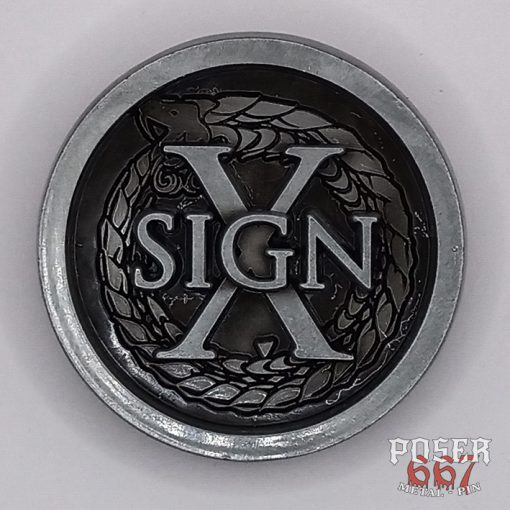 Sign X 3D Pin